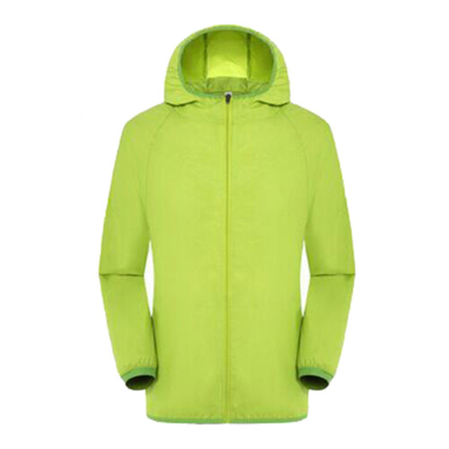 Damen-Fleece-Windjacke mit Kapuze, Grün