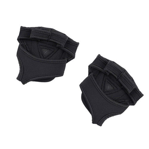 Lifting Grip Pad Palms Protector Antislip Four Finger-Black L