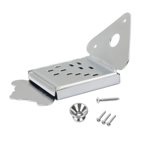 Metal Triangle Mandolin Tailpiece with Screws Musical-Silver
