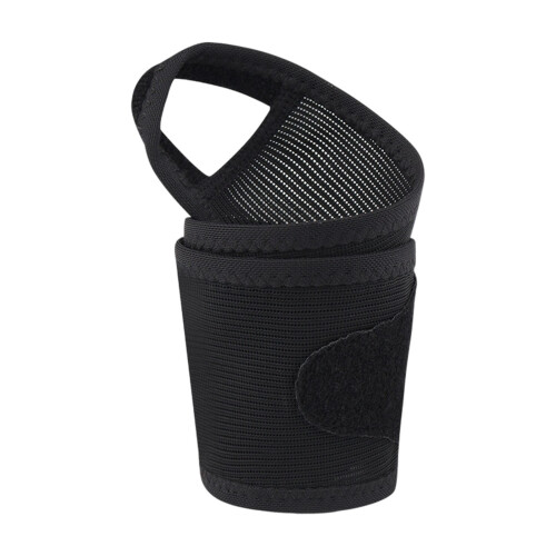 Thumb Wrist Support Breathable Elastic Wrist Wrap Brace-Black