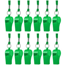 12Pcs Loud Crisp Sound Whistle Sports and Football-Green