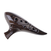 Ceramic 12 Hole Ocarina Balanced Tone Quality Suitable-Brown