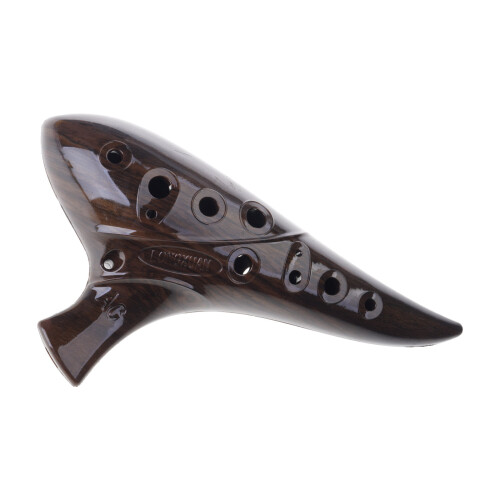 Ceramic 12 Hole Ocarina Balanced Tone Quality Suitable-Brown