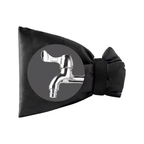 Cold Weather Faucet Protector Insulation Sleeve-14x19 black