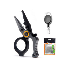 Fishing Line Cutter Pliers Aluminum Alloy Hook Remover-black