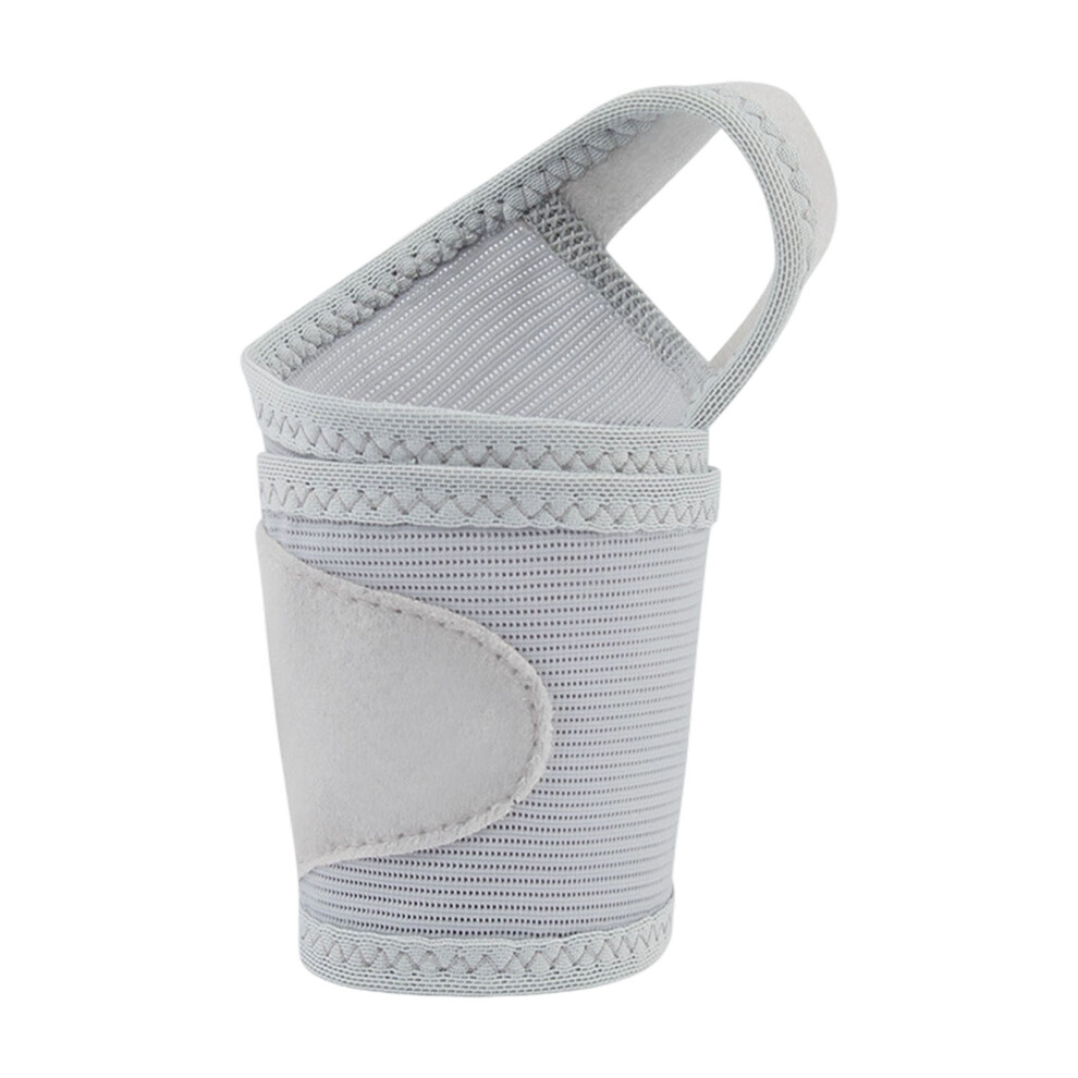 Grey Athletic Wrist Wrap Brace Adjustable Wrists Support Strap