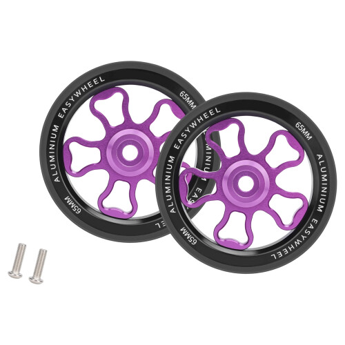 Light Weight Bike Easily Push Wheel Replacement-black purpl