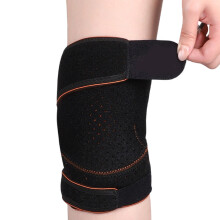 Breathable Knee Sleeve Brace Reinforced Double Belt Shock-Black