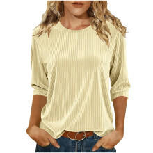 Women's velvet ribbed waist belted casual formal-apricot XXXL