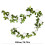 White Artificial Rose Garland with Ivy – 6.5ft Silk 3