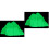 2Pcs Small Light Green Aquarium Decor Plastic Rockery with Night Glow 3