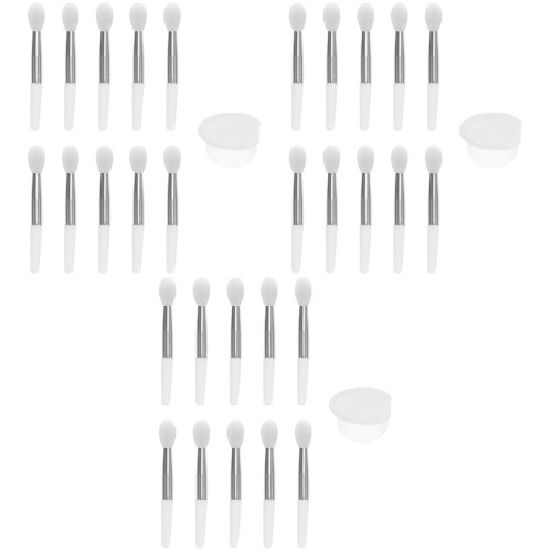 3Sets Soft Silicone Lip Scrub and Lipstick Applicators White 1