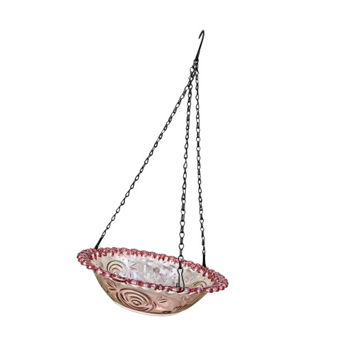 Hanging Transparent Bird Bath For Outdoors Lightweight-Purple