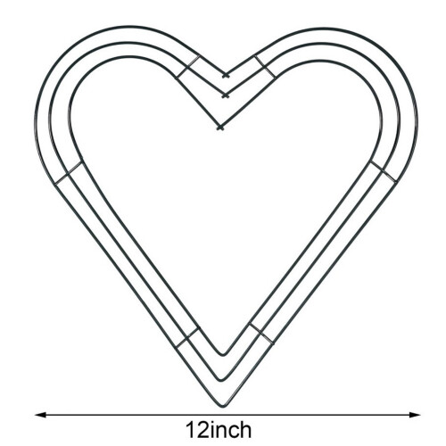 3 Pack 14 Inch Heart Shaped Metal Wreath Frames 1