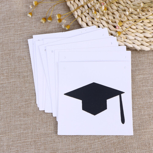 Graduation Bunting Banner – Black Paper Flags, 12 cm 2