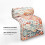 Boho Flannel Throw Blanket 40 x 50 in Orange Blue 5