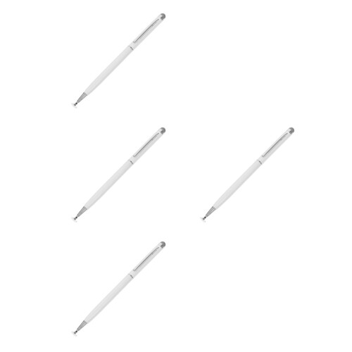 4Pcs White Metal Stylus Pens for Tablets Dual Function Touchscreen Pen 1