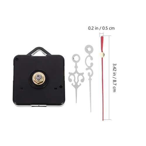 4Sets Durable Black Clock Movement and Hands Kit for Wall Clock Repair 1