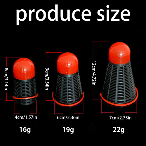 10Pcs Fishing Baits Throwing Device Thrower Feeder Holder-M 2