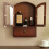 Vitrine en bois compacte avec fenêtre-Dôme blanc trois étages 7