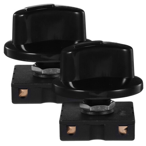 D-Hole Rotary Speed Switch for Fan Heater, Black, 2 Pack 2