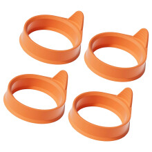 4-delige eieren kookgereedschap siliconen ringen-oranje kleur