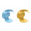 Multifunctional Adhesive Backed Fold Up Cup-Blue and yellow 1