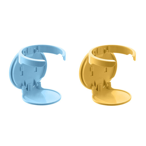 Multifunctional Adhesive Backed Fold Up Cup-Blue and yellow