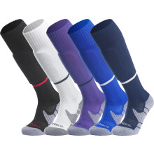 Chaussettes de football montantes rembourrées unisexes L5-Paire