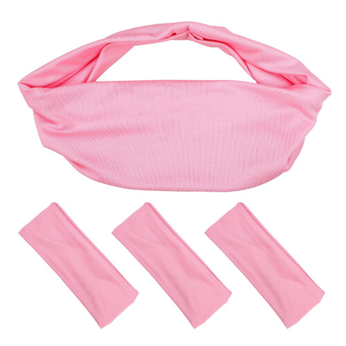 Pink Cotton Workout Headband Pack of 4