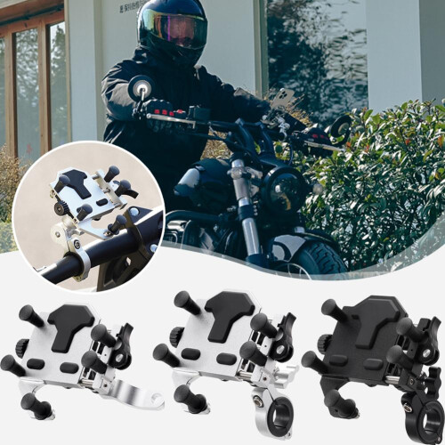 Aluminium Motorcycle Phone Mount with Shock Absorption 1
