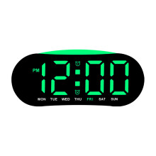 Multifunctional Bedside Clock With Soft-Black shel green
