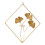 Modern Gold Metal and Glass Wall Vase 1