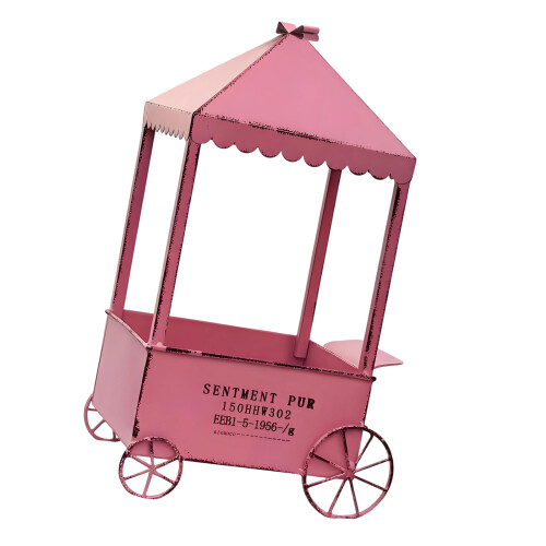 Support de plante moderne sur roulettes, facile à déplacer,-Rose