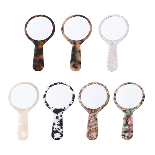 Small Handheld Acetate Mirror For Precise-black and white AA 1