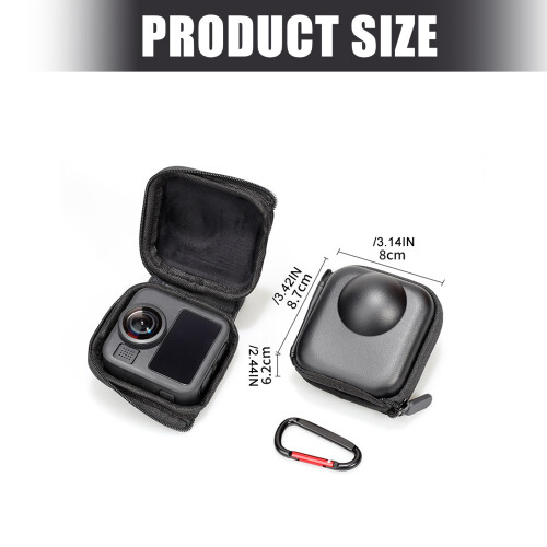 Action Camera Accessory Storage Case Splash Proof with Soft 2