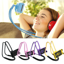 Pink Neck-Mounted Phone & Tablet Holder with 360 Rotation