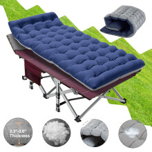 75" Folding Camping Cot Bed – 600D Oxford, 450 lb Capacity