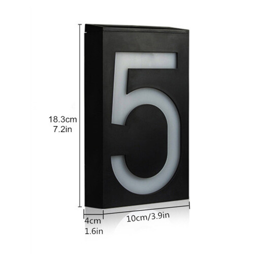 Solar LED Door Number Sign Wall-Mounted6-LED 2