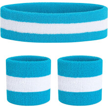 Set aus Baumwoll-Schweißband und Armband 1 + 2