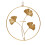 Modern Gold Metal and Glass Wall Vase 1
