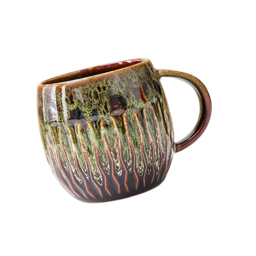 Glazed Ceramic Tea Cup 20Ounce Capacity Ideal For-Green