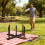 Travel Friendly Oaken Hoop Toss Set Includes 6 Permanent 4