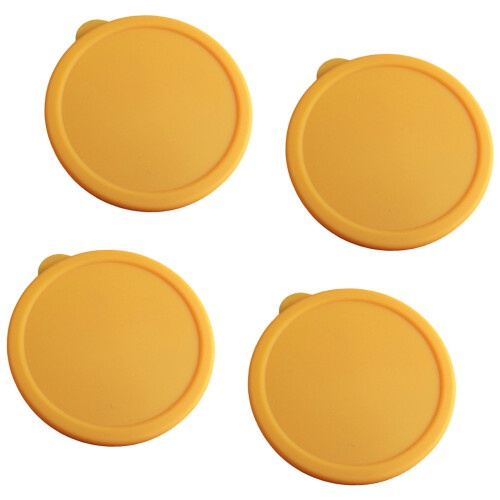 Couvercle de pot en Silicone, paquet de 4 couvercles de-Orange