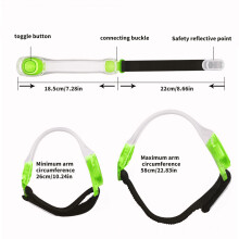 USB Rechargeable Safety Wrist Band Illuminated LED Armband-Pink
