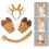 Ensemble d'accessoires de Costume de girafe-gants de cerf marron 3
