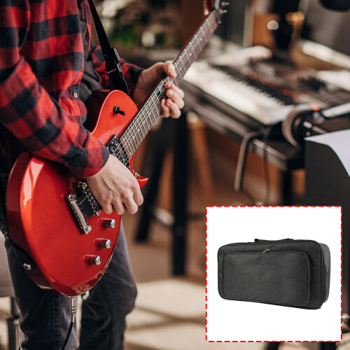 Sac de transport pour unité d'effets de guitare, avec-Noir 2