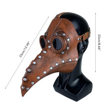 Latex-Steampunk-Schnabel-Gesichtsmaske für Halloween-Cosplay