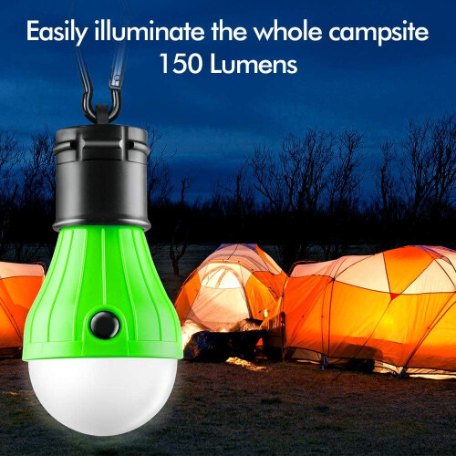Lot de 4 lanternes de camping LED avec mousqueton 1