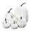 7-Piece Foam Pumpkin Decor Set Orange and White 1